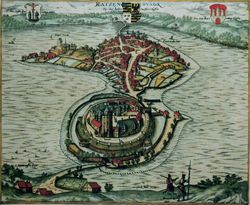 Ratzeburg, gez. von Gerdt Hane, 1588, Kupferdruck