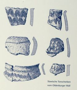 Slawische Tonscherben vom Oldenburger Wall